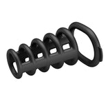 Buy Party Up KIM Cock Cage - Black Cock Ring Cage – Naughtyhut NZ sex toys online. Discreet delivery & top brands.