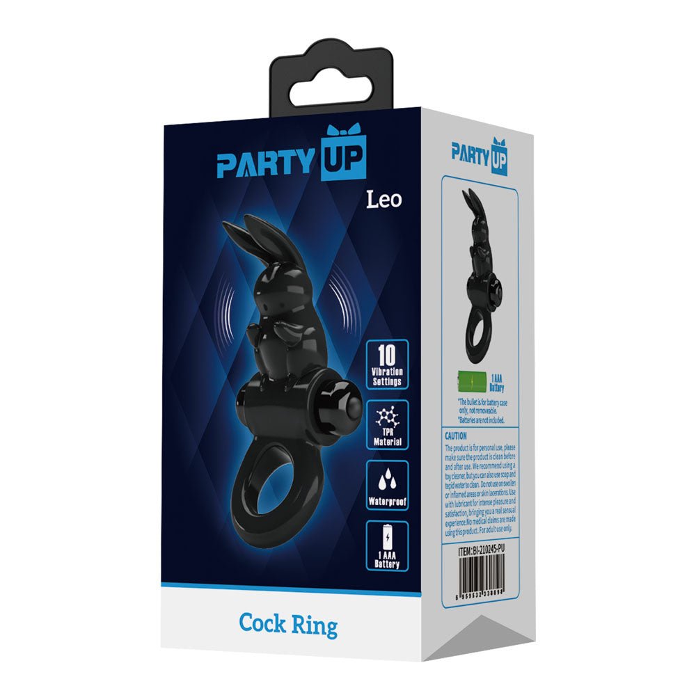 Buy Party Up LARRY Vibrating Cock Ring - Black Vibrating Cock Ring – Naughtyhut NZ sex toys online. Discreet delivery & top brands.
