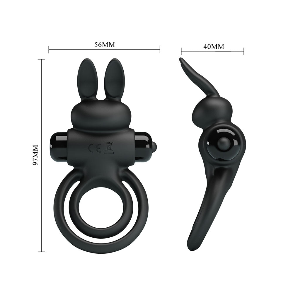 Buy Party Up LAWRENCE Vibrating Cock Ring - Black Vibrating Cock & Balls Ring – Naughtyhut NZ sex toys online. Discreet delivery & top brands.