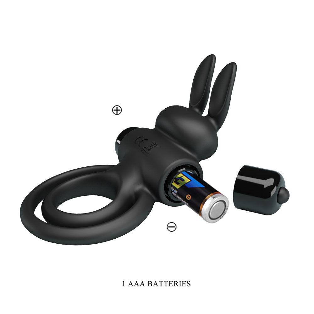 Buy Party Up LAWRENCE Vibrating Cock Ring - Black Vibrating Cock & Balls Ring – Naughtyhut NZ sex toys online. Discreet delivery & top brands.