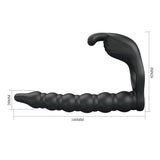 Buy Party Up MARCUS Ring & Anal Plug - Black USB Rechargeable Vibrating Cock Ring with Double Penetrator – Naughtyhut NZ sex toys online. Discreet delivery & top brands.