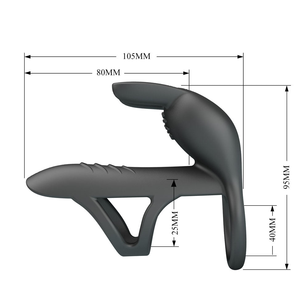 Buy Party Up MARK Vibrating Penis Sleeve - Black USB Rechargeable Vibrating Cock Sleeve – Naughtyhut NZ sex toys online. Discreet delivery & top brands.