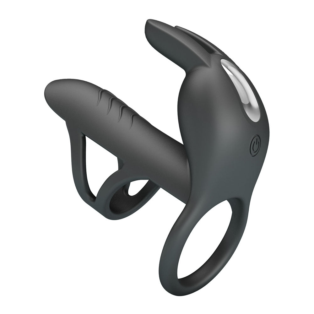 Buy Party Up MARK Vibrating Penis Sleeve - Black USB Rechargeable Vibrating Cock Sleeve – Naughtyhut NZ sex toys online. Discreet delivery & top brands.