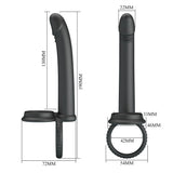 Buy Party Up MARTIN Double Penetrator - Black Cock & Ball Rings with Double Penetrator – Naughtyhut NZ sex toys online. Discreet delivery & top brands.
