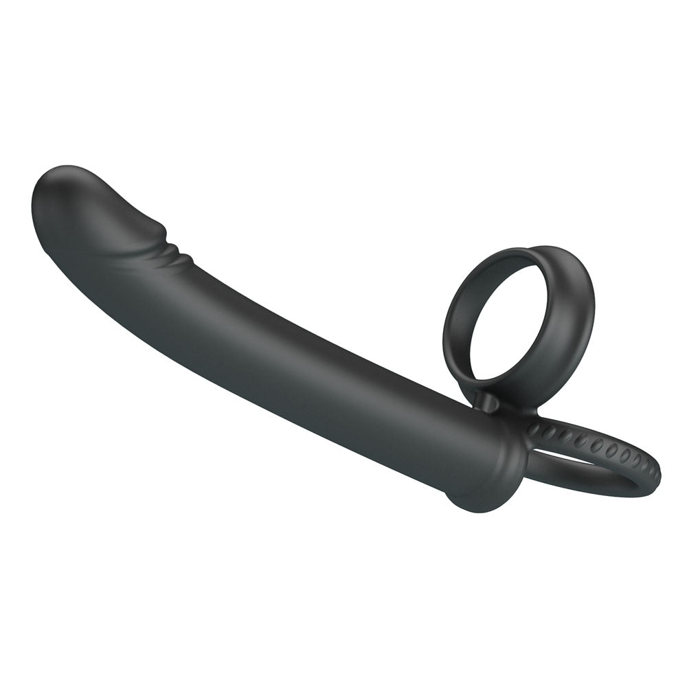 Party Up MARTIN Double Penetrator - Black Cock & Ball Rings with Double Penetrator – Sex toys NZ by Naughtyhut. Discreet delivery nationwide.