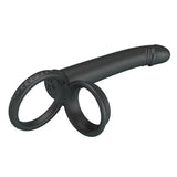 Buy Party Up MARTIN Double Penetrator - Black Cock & Ball Rings with Double Penetrator – Naughtyhut NZ sex toys online. Discreet delivery & top brands.