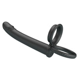 Buy Party Up MARTIN Double Penetrator - Black Cock & Ball Rings with Double Penetrator – Naughtyhut NZ sex toys online. Discreet delivery & top brands.