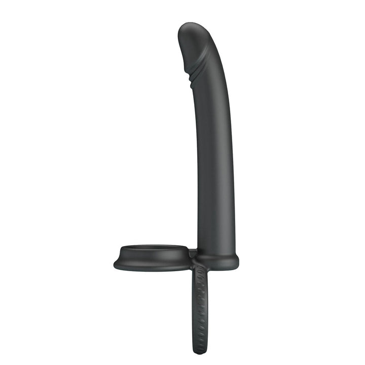 Party Up MARTIN Double Penetrator - Black Cock & Ball Rings with Double Penetrator – Sex toys NZ by Naughtyhut. Discreet delivery nationwide.