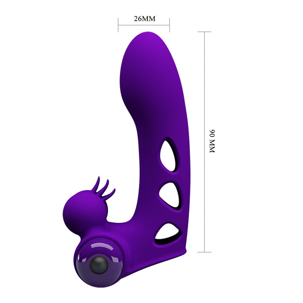 Buy Party Up MIKE Finger Vibe - Purple - Purple Vibrating Finger Vibrator – Naughtyhut NZ sex toys online. Discreet delivery & top brands.