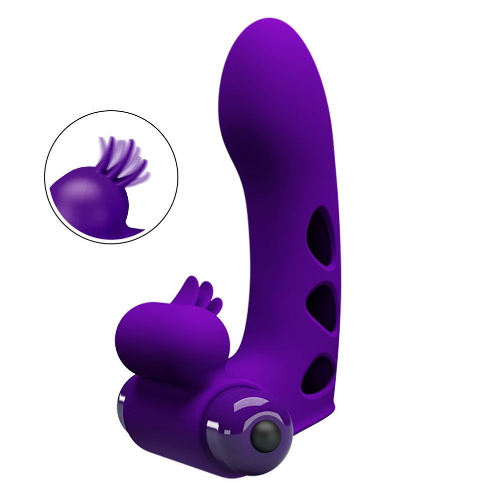 Buy Party Up MIKE Finger Vibe - Purple - Purple Vibrating Finger Vibrator – Naughtyhut NZ sex toys online. Discreet delivery & top brands.