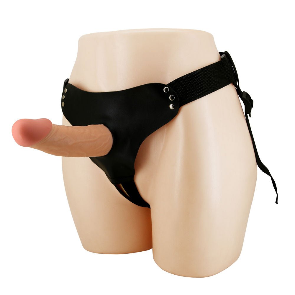 Buy Party Up NATHAN Strap - On - Flesh 17.5 cm Hollow Strap - On – Naughtyhut NZ sex toys online. Discreet delivery & top brands.