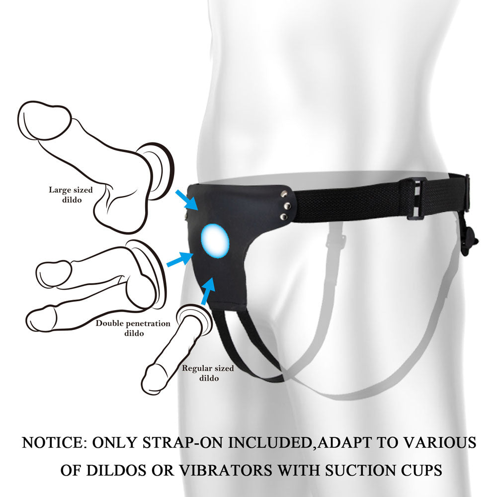 Buy Party Up NICK Strap - On Harness - Black Adjustable Strap - On Harness (No Probe Included) – Naughtyhut NZ sex toys online. Discreet delivery & top brands.