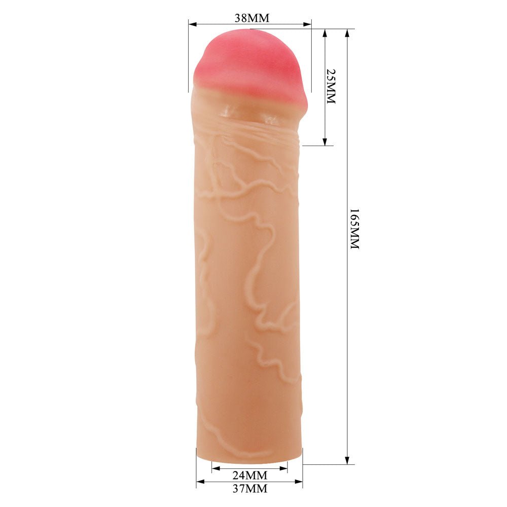 Buy Party Up OSCAR 1 Inch Extender Sleeve - Flesh 1 Inch Penis Extender Sleeve – Naughtyhut NZ sex toys online. Discreet delivery & top brands.