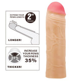 Buy Party Up PARKER 2 Inch Extender Sleeve - Flesh 2 Inch Penis Extender Sleeve – Naughtyhut NZ sex toys online. Discreet delivery & top brands.