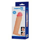 Buy Party Up PATRICK 2 Inch Extender Sleeve - Flesh 2 Inch Penis Extender Sleeve with Ball Strap – Naughtyhut NZ sex toys online. Discreet delivery & top brands.