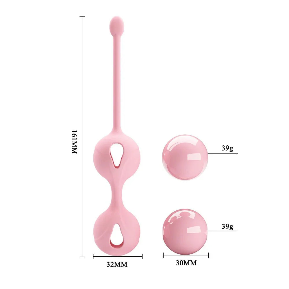 Party Up REBECCA Kegel Balls - Pink - Pink Kegel Balls – Sex toys NZ by Naughtyhut. Discreet delivery nationwide.