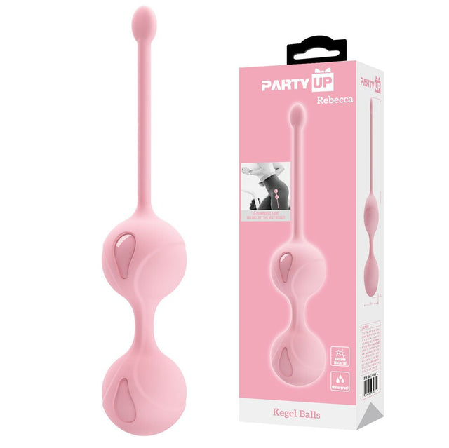 Buy Party Up REBECCA Kegel Balls - Pink - Pink Kegel Balls – Naughtyhut NZ sex toys online. Discreet delivery & top brands.