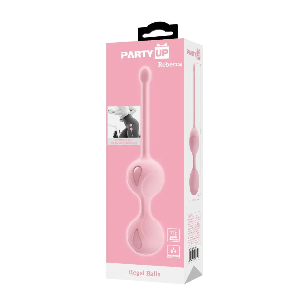 Party Up REBECCA Kegel Balls - Pink - Pink Kegel Balls – Sex toys NZ by Naughtyhut. Discreet delivery nationwide.
