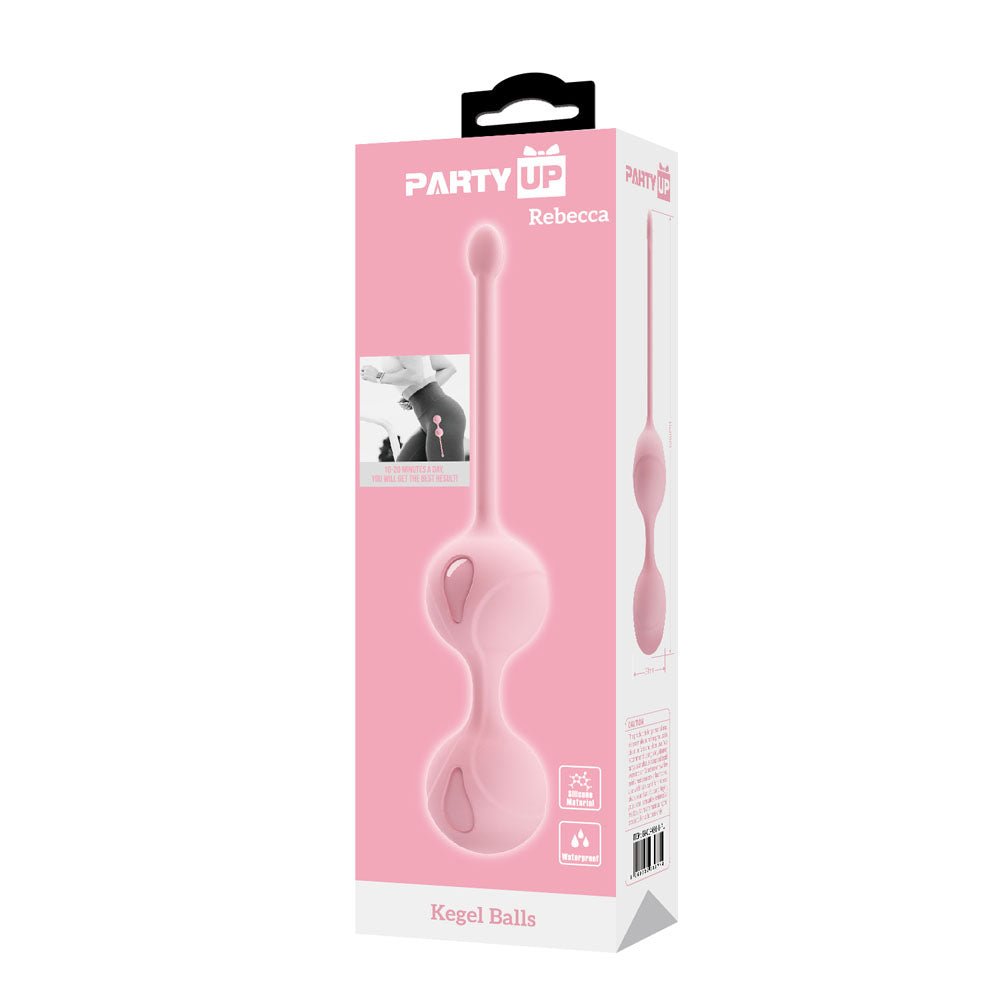 Buy Party Up REBECCA Kegel Balls - Pink - Pink Kegel Balls – Naughtyhut NZ sex toys online. Discreet delivery & top brands.