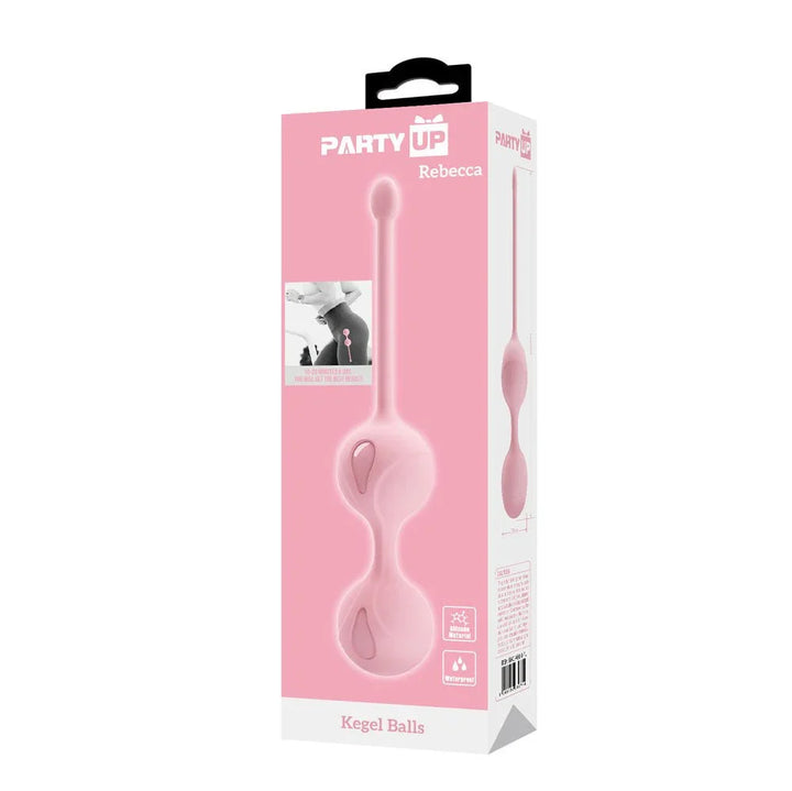 Party Up REBECCA Kegel Balls - Pink - Pink Kegel Balls – Sex toys NZ by Naughtyhut. Discreet delivery nationwide.
