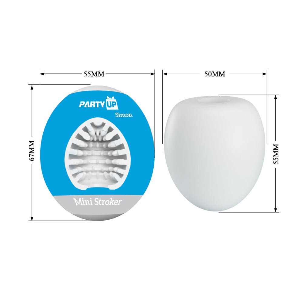 Buy Party Up SIMON Mini Stroker - White Mini Stroker – Naughtyhut NZ sex toys online. Discreet delivery & top brands.