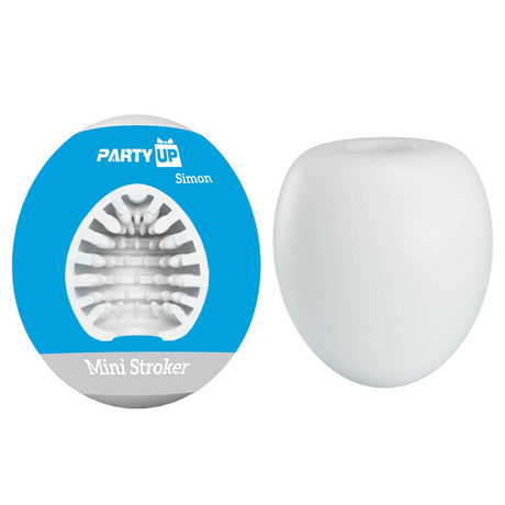 Buy Party Up SIMON Mini Stroker - White Mini Stroker – Naughtyhut NZ sex toys online. Discreet delivery & top brands.