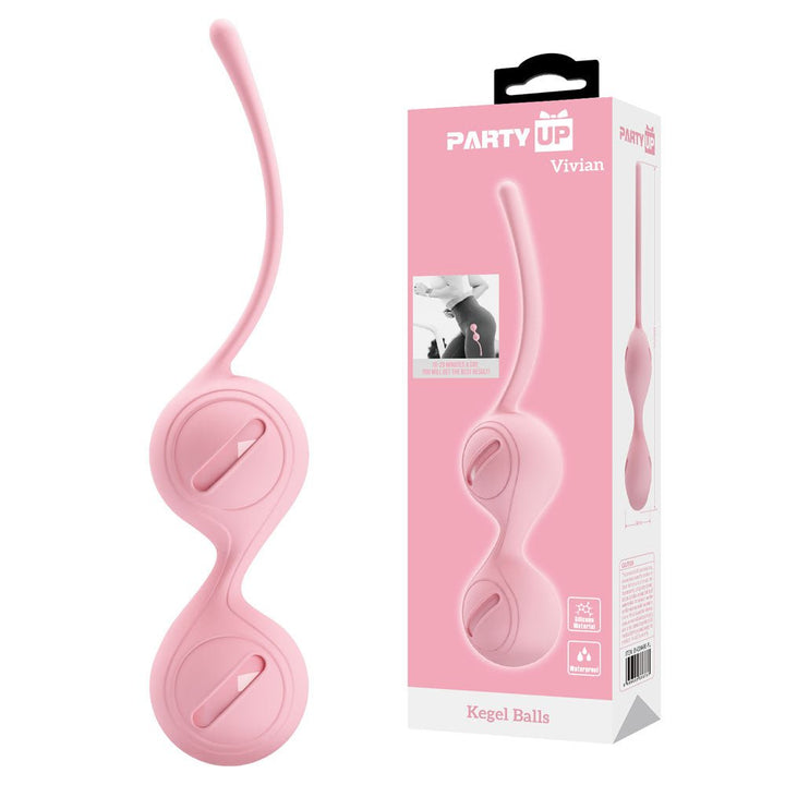 Party Up VIVIAN Kegel Balls - Pink - Pink Kegel Balls – Sex toys NZ by Naughtyhut. Discreet delivery nationwide.