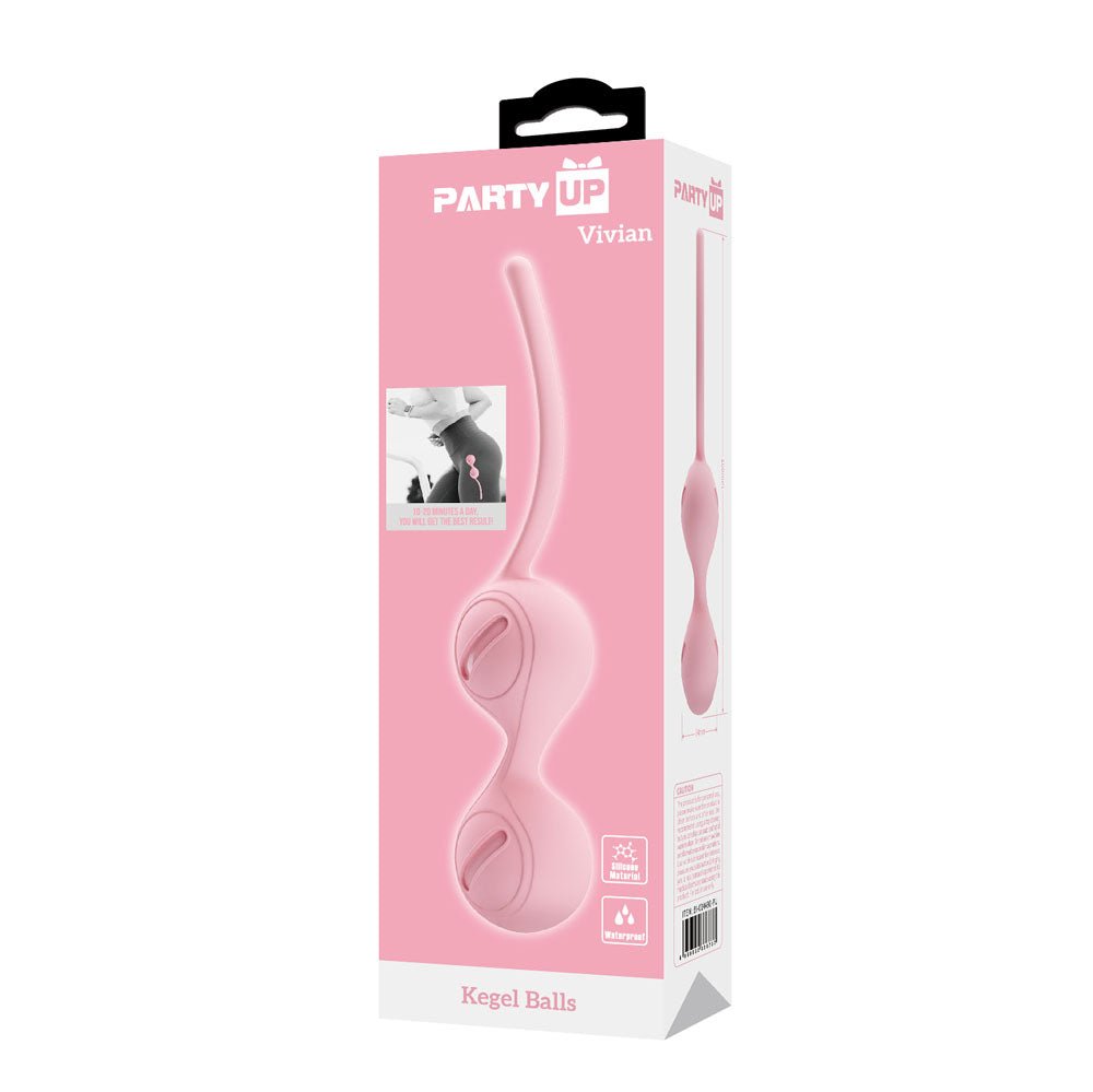 Party Up VIVIAN Kegel Balls - Pink - Pink Kegel Balls – Sex toys NZ by Naughtyhut. Discreet delivery nationwide.
