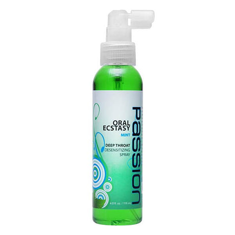 Buy Passion Oral Ecstasy - Mint Flavoured Deep Throat Spray - 118 ml – Naughtyhut NZ sex toys online. Discreet delivery & top brands.