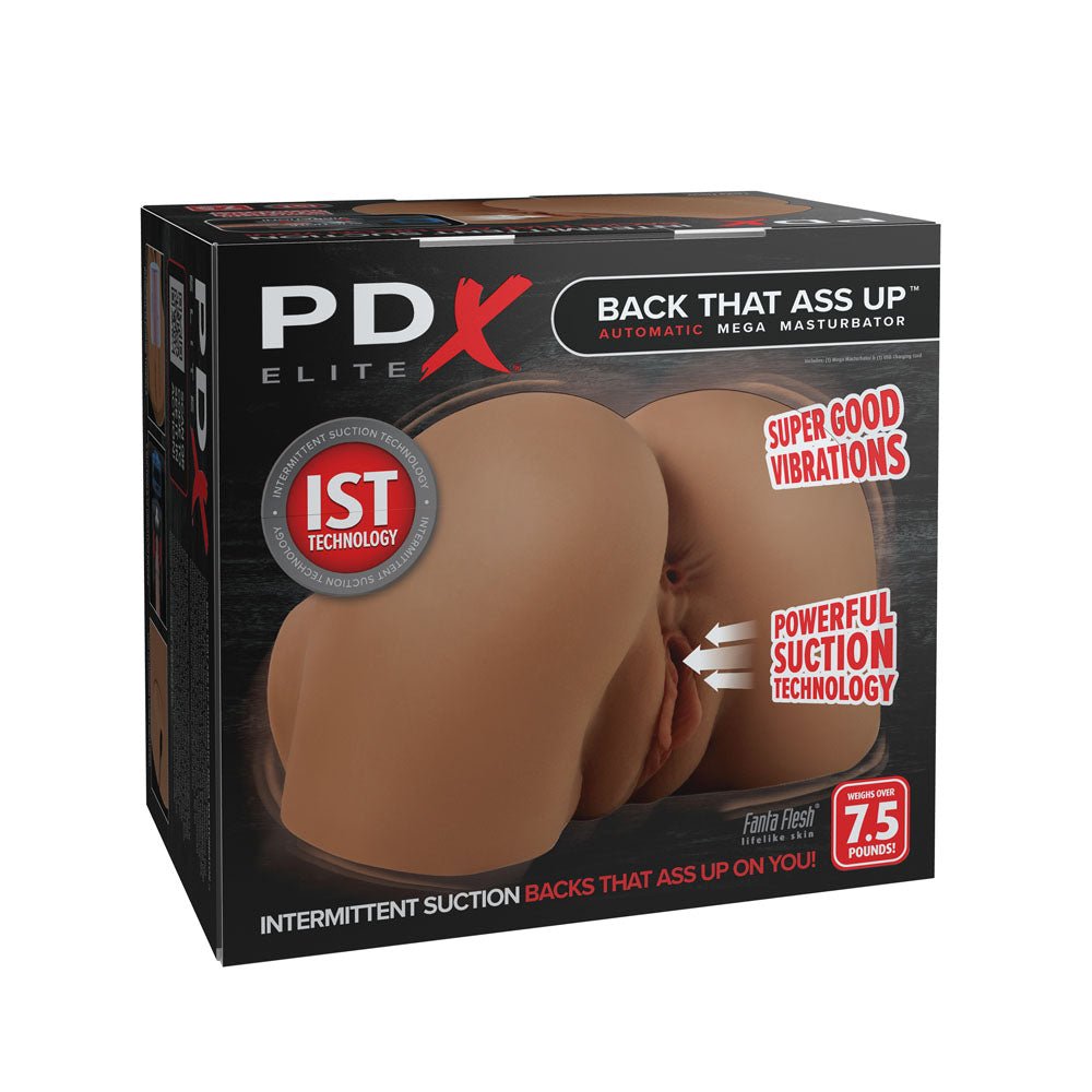 PDX Elite Back That Ass Up - Brown - Brown USB Rechargeable Auto Mega Masturbator – Sex toys NZ by Naughtyhut. Discreet delivery nationwide.