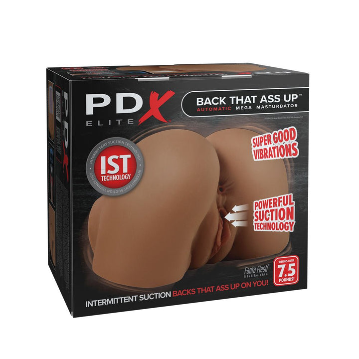 PDX Elite Back That Ass Up - Brown - Brown USB Rechargeable Auto Mega Masturbator – Sex toys NZ by Naughtyhut. Discreet delivery nationwide.