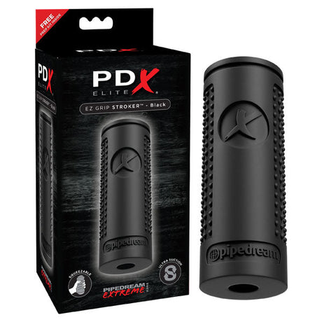 Buy PDX Elite EZ Grip Stroker - Black Stroker – Naughtyhut NZ sex toys online. Discreet delivery & top brands.