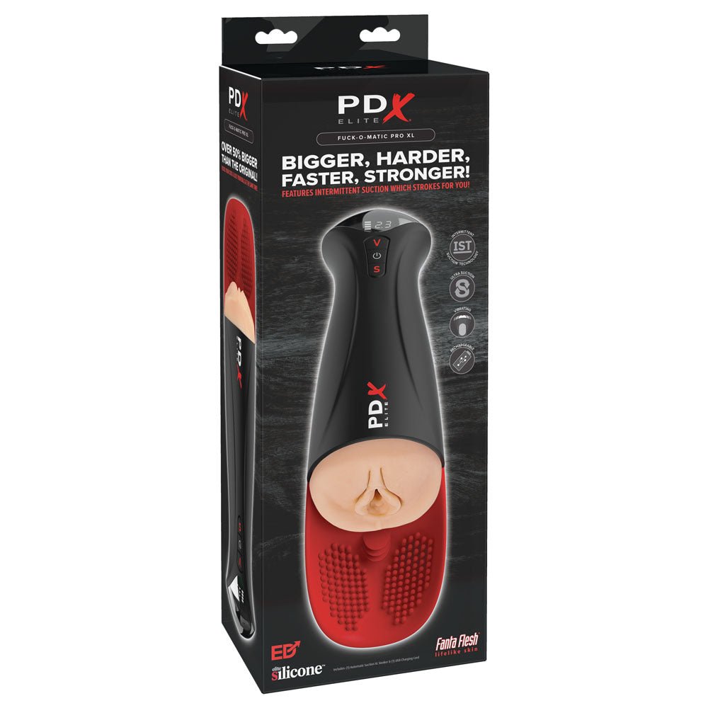 Buy PDX Elite Fap - O - Matic Pro XL - Light - Flesh USB Rechargeable Auto Stroker – Naughtyhut NZ sex toys online. Discreet delivery & top brands.