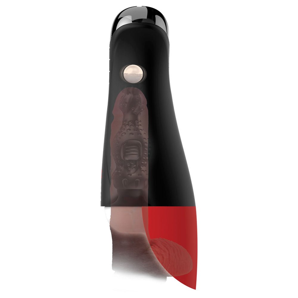 Buy PDX Elite Fap - O - Matic Pro XL - White/Red - White USB Rechargeable Auto Stroker – Naughtyhut NZ sex toys online. Discreet delivery & top brands.