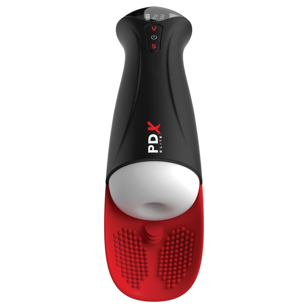 Buy PDX Elite Fap - O - Matic Pro XL - White/Red - White USB Rechargeable Auto Stroker – Naughtyhut NZ sex toys online. Discreet delivery & top brands.