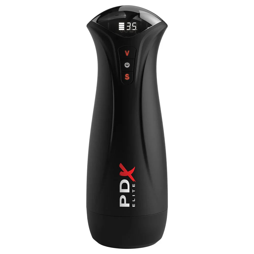 PDX Elite Fuck-Gasm from the back, showing the LED speed readout and side buttons