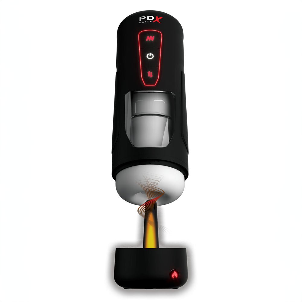 Buy PDX Elite Milk Me Hotter - USB Rechargeable Thrusting Heating & Vibrating Auto Stroker – Naughtyhut NZ sex toys online. Discreet delivery & top brands.