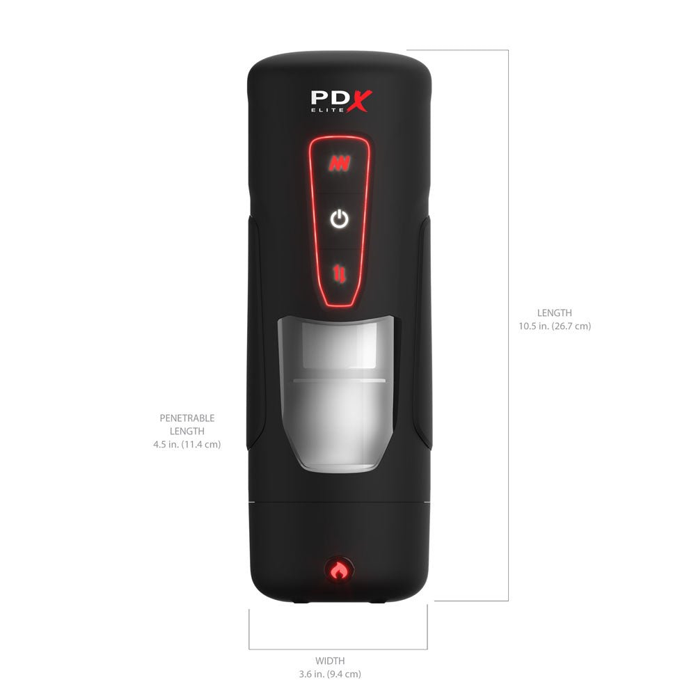 PDX Elite Milk Me Hotter - USB Rechargeable Thrusting Heating & Vibrating Auto Stroker – Sex toys NZ by Naughtyhut. Discreet delivery nationwide.