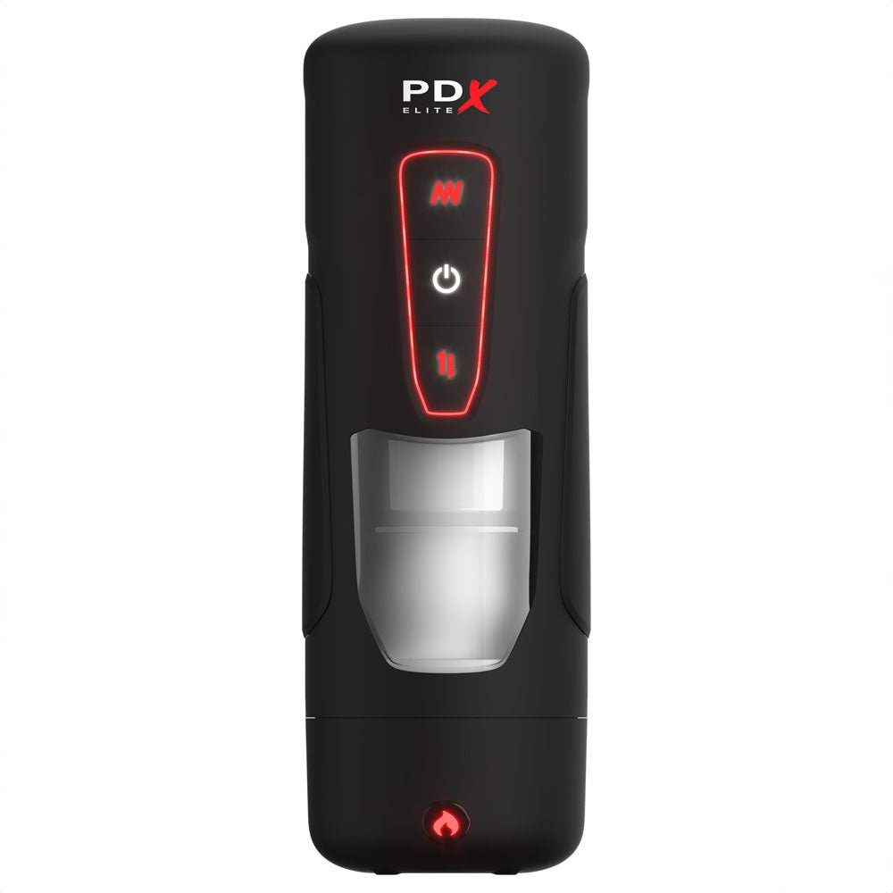 Buy PDX Elite Milk Me Hotter - USB Rechargeable Thrusting Heating & Vibrating Auto Stroker – Naughtyhut NZ sex toys online. Discreet delivery & top brands.