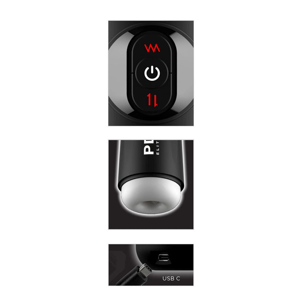 Buy PDX Elite Moto Milker - USB Rechargeable Thrusting & Vibrating Auto Stroker – Naughtyhut NZ sex toys online. Discreet delivery & top brands.