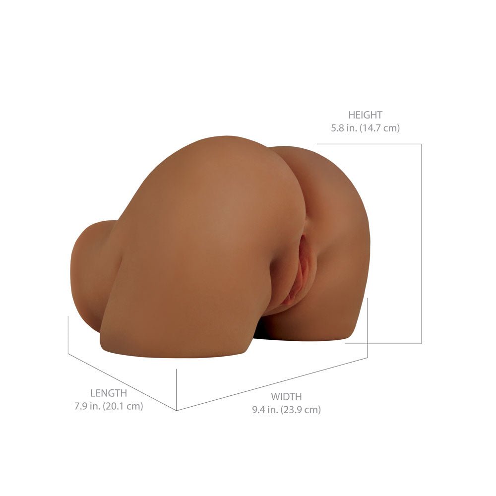 Buy PDX Elite Shake That Ass - Brown - Brown USB Rechargeable Vibrating Mega Masturbator – Naughtyhut NZ sex toys online. Discreet delivery & top brands.
