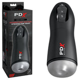 Buy PDX Elite Suck - O - Matic - USB Rechargeable Sucking & Vibrating Masturbator – Naughtyhut NZ sex toys online. Discreet delivery & top brands.