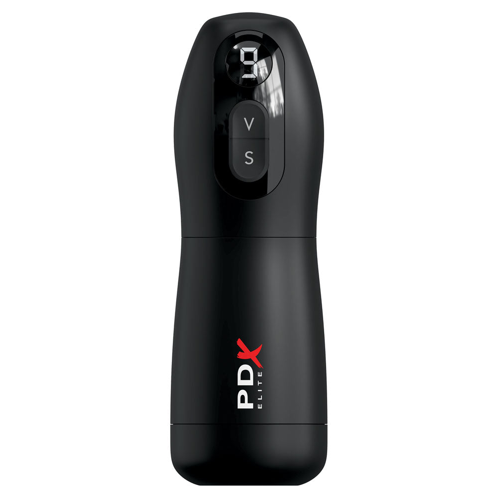 Buy PDX Elite Suck - O - Matic - USB Rechargeable Sucking & Vibrating Masturbator – Naughtyhut NZ sex toys online. Discreet delivery & top brands.