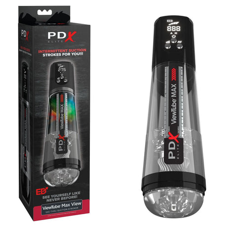 Buy PDX Elite ViewTube MAX View - Clear USB Rechargeable Suction Auto Stroker – Naughtyhut NZ sex toys online. Discreet delivery & top brands.