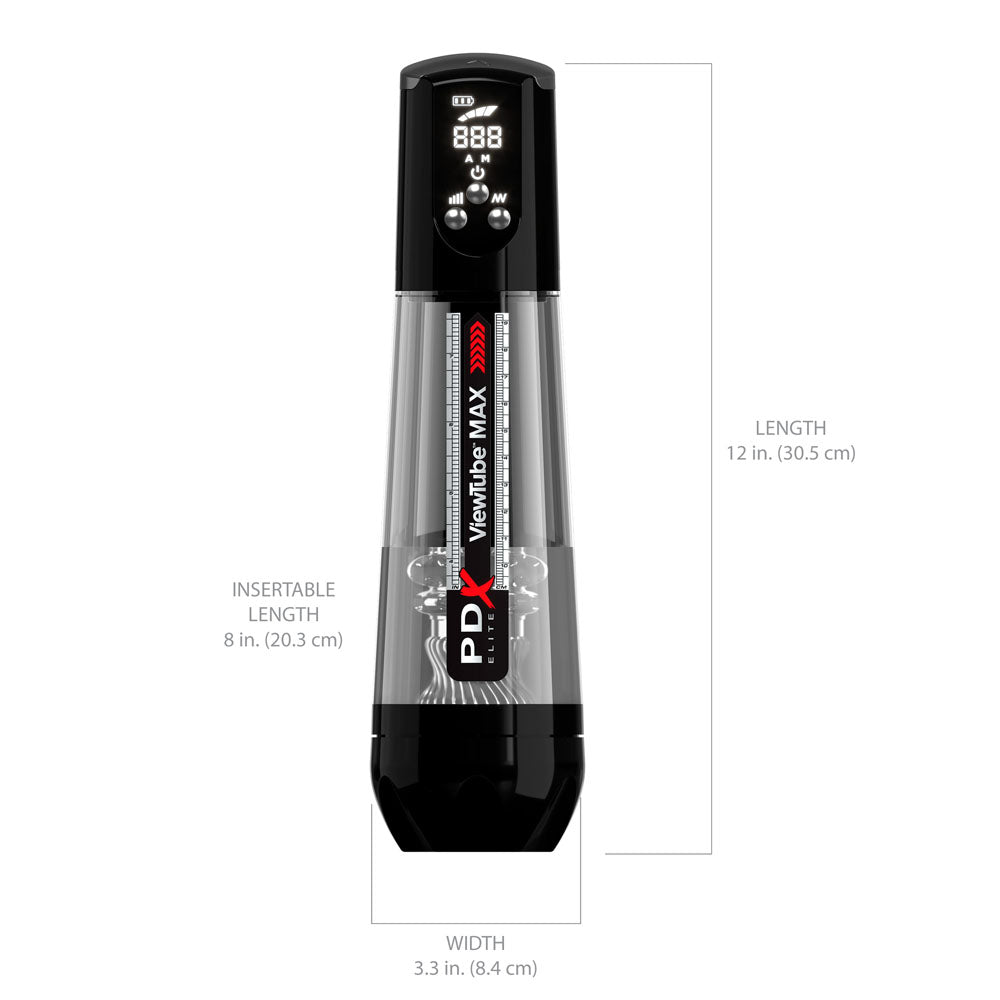 Buy PDX Elite ViewTube MAX View - Clear USB Rechargeable Suction Auto Stroker – Naughtyhut NZ sex toys online. Discreet delivery & top brands.