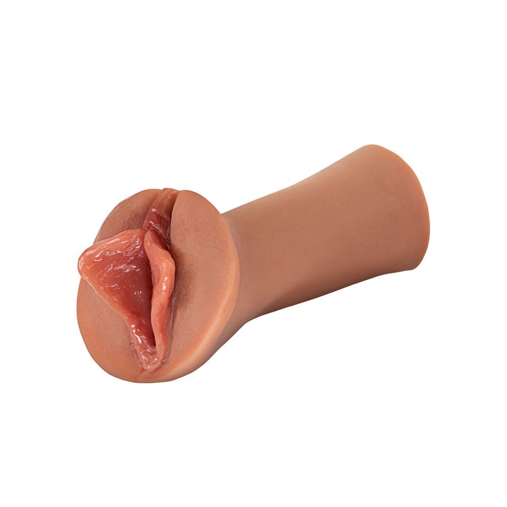 Buy PDX Extreme Wet Pussies - Luscious Lips - Tan - Tan Self - Lubricating Vagina Stroker – Naughtyhut NZ sex toys online. Discreet delivery & top brands.