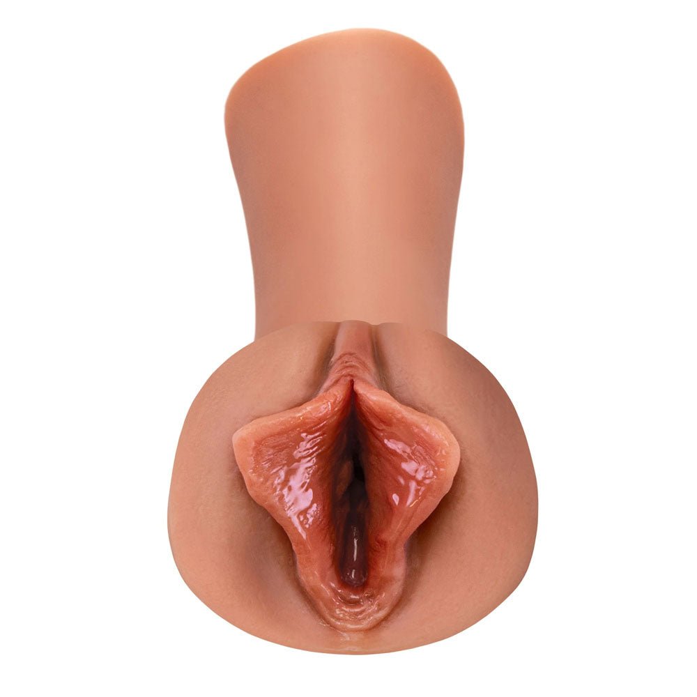 Buy PDX Extreme Wet Pussies - Luscious Lips - Tan - Tan Self - Lubricating Vagina Stroker – Naughtyhut NZ sex toys online. Discreet delivery & top brands.