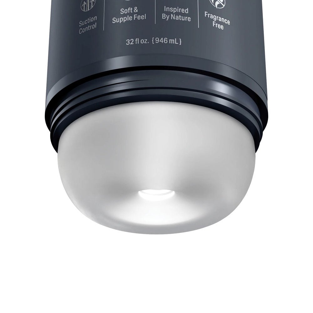 Buy PDX Plus Shower Therapy - Deep Cream - Frosted - Clear Discreet Stroker with Suction Base – Naughtyhut NZ sex toys online. Discreet delivery & top brands.