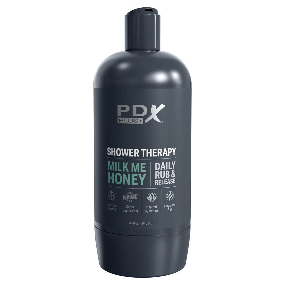 Buy PDX Plus Shower Therapy - Milk Me Honey - Flesh - Flesh Discreet Vagina Stroker with Suction Base – Naughtyhut NZ sex toys online. Discreet delivery & top brands.