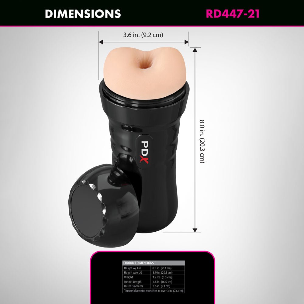 Buy PDX Wet Bussies Super Bangin Butt - Light - Flesh Anal Stroker – Naughtyhut NZ sex toys online. Discreet delivery & top brands.